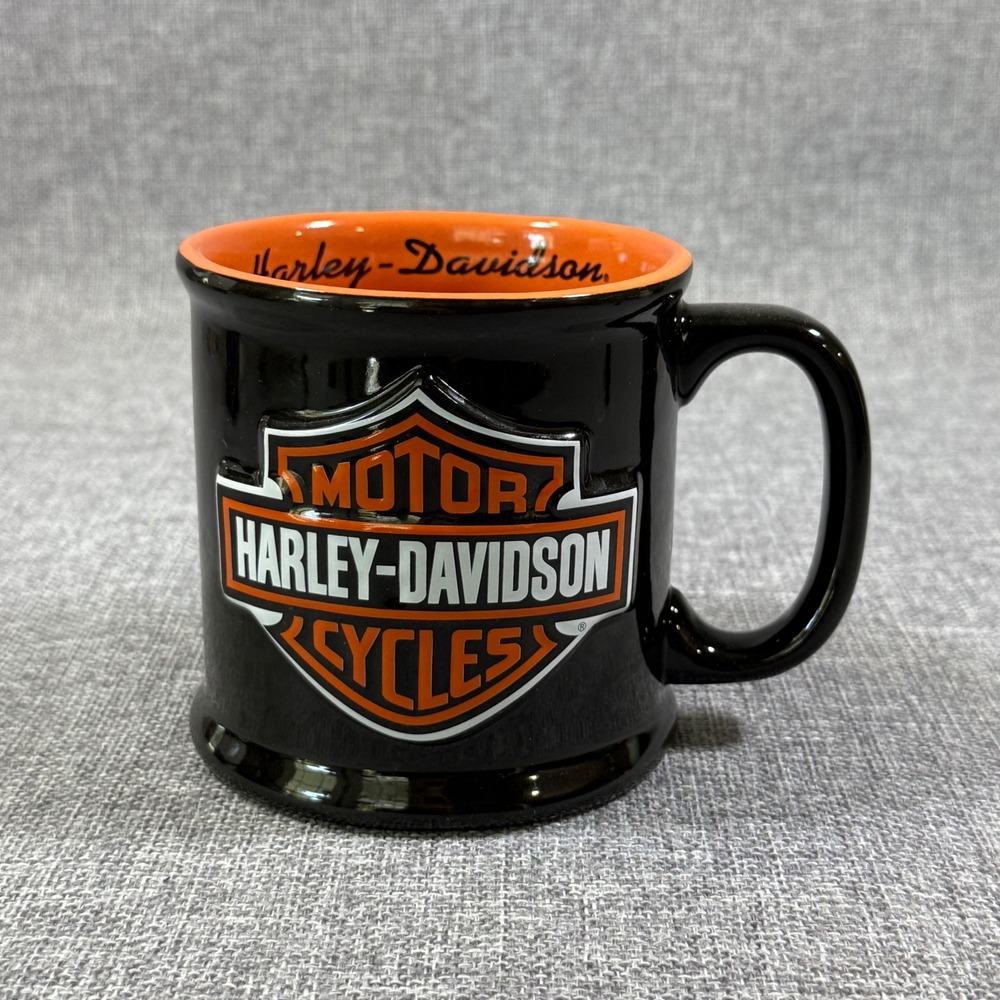 Harley Davidson Official 3D Logo Coffee Mug Black Biker Core Bar and Shield Mug